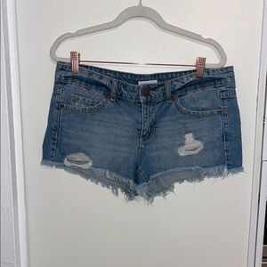O'Neill Cut Off fringe Hem Distressed Jean Shorts | 9